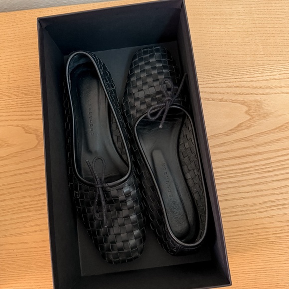 Freda Salvador Jada Square Toe Ballet Flat-  Black Woven - size 7.5 - Picture 4 of 11